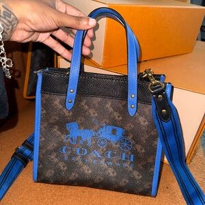 (SOLD) Coach Black and Blue Mini Bag